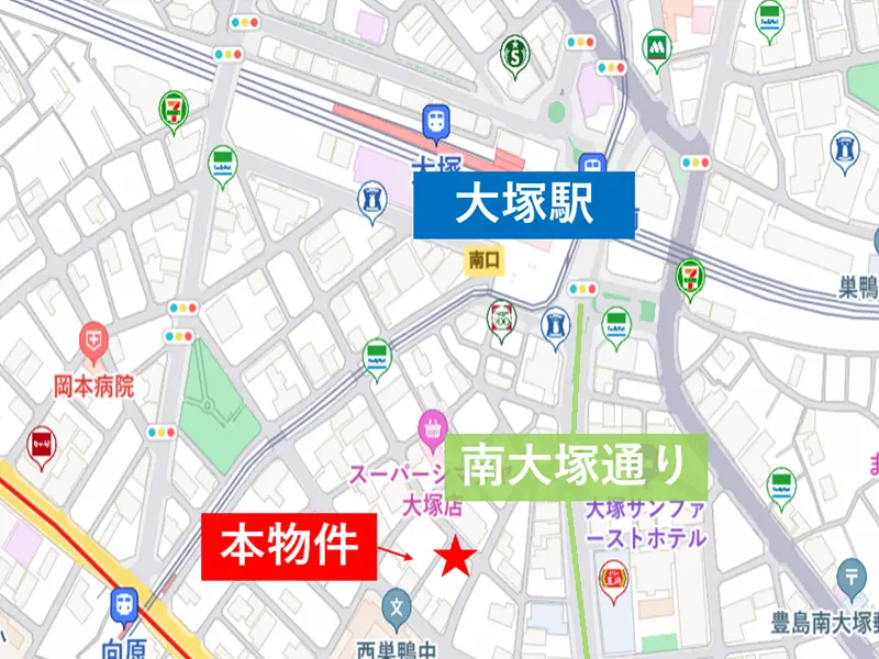 多国籍料理の居抜き物件の地図