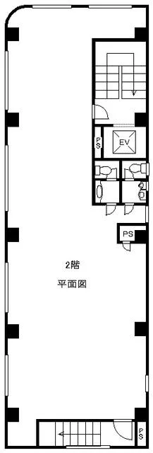 貸店舗(事務所仕様)の平面図