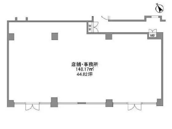 吉祥寺のスケルトン物件の平面図