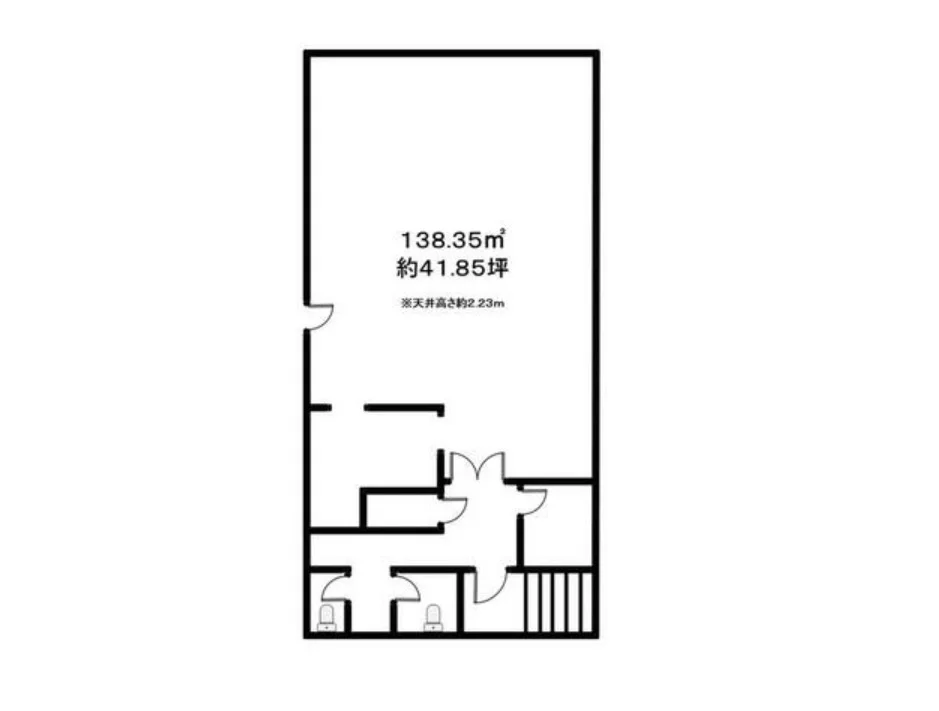 能見台の居抜き店舗の平面図