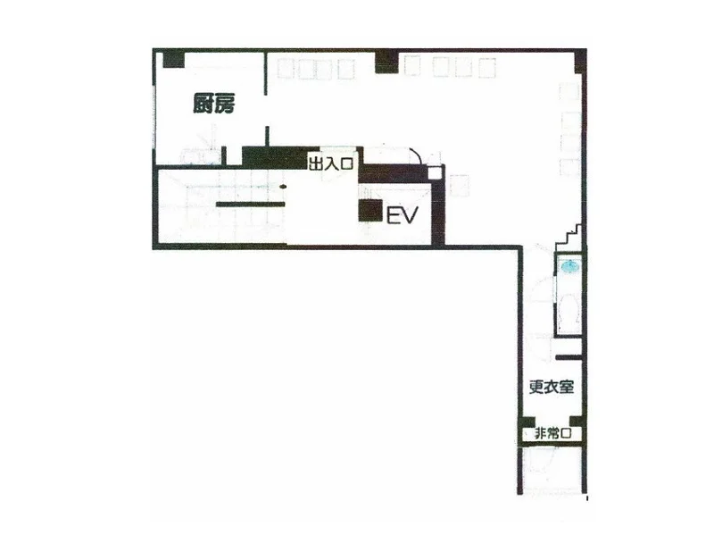 小岩の居抜き店舗の平面図
