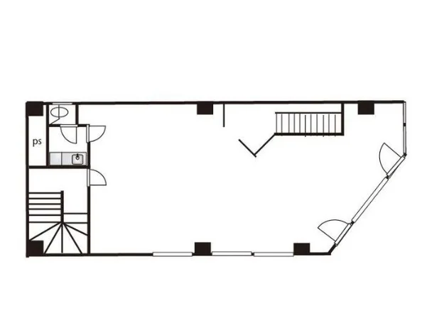 上福岡のスケルトン店舗物件の平面図