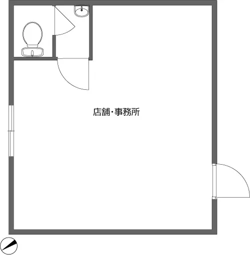 貸店舗(スケルトン)の平面図