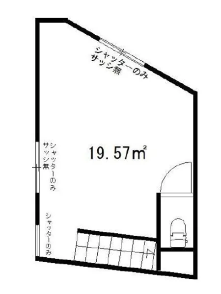 鷺ノ宮の居抜き店舗の平面図