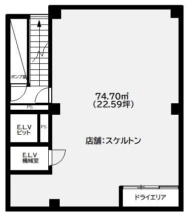 新所沢のスケルトン物件の平面図