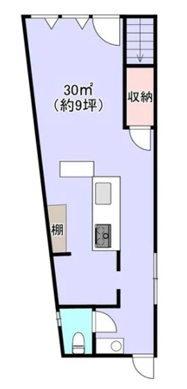 スナック・パブの居抜き物件の平面図