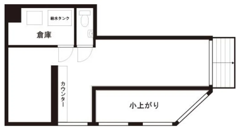 居酒屋の居抜き物件の平面図