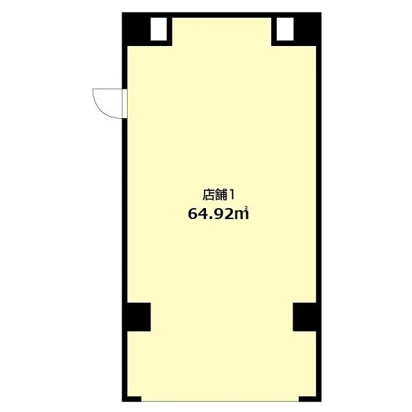 BAR・ショットバーの居抜き物件の平面図