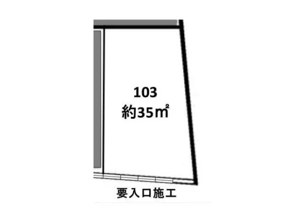 三軒茶屋のスケルトン物件の平面図