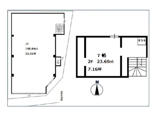 新秋津のラーメン居抜きの平面図