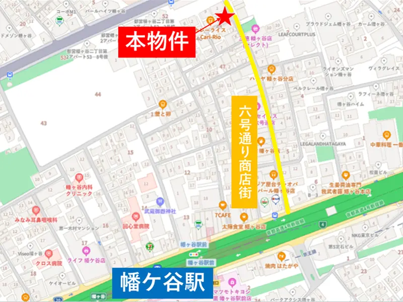 貸店舗(スケルトン)の地図