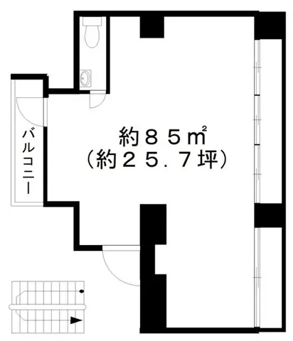 つつじヶ丘の居抜き店舗の平面図