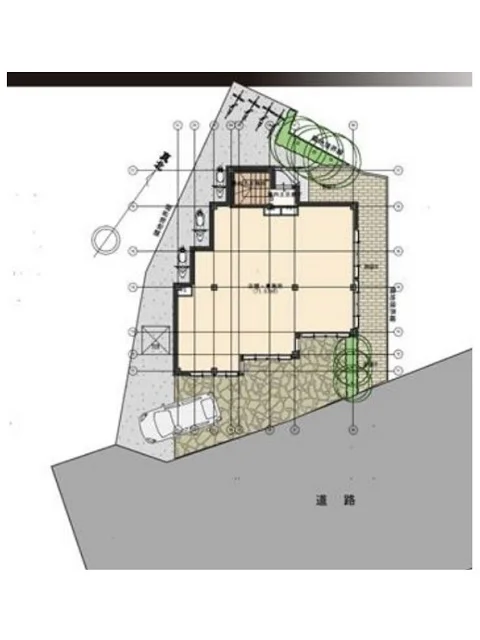 鶯谷のスケルトン店舗物件の平面図