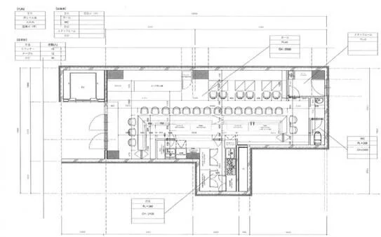 BAR・ショットバーの居抜き物件の平面図