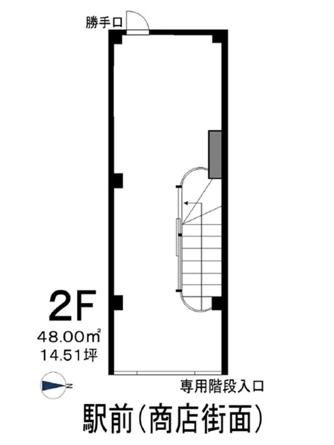 富士見台のダイニングバー居抜きの平面図