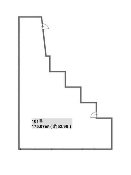 自由が丘のスケルトン物件の平面図