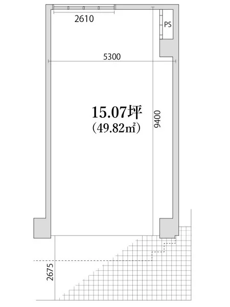 調布のスケルトン物件の平面図