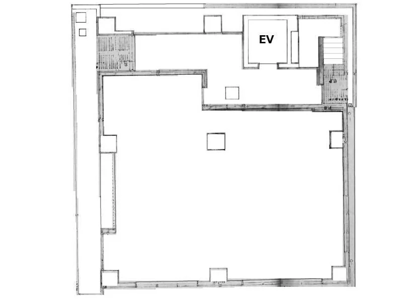 貸店舗(スケルトン)の平面図