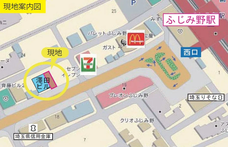 貸店舗(スケルトン)の地図