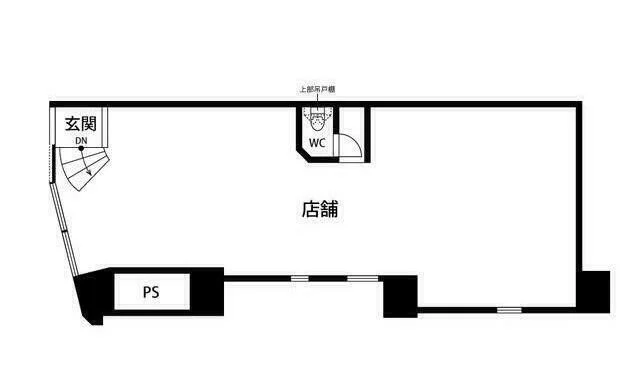 石川町の物販居抜きの平面図