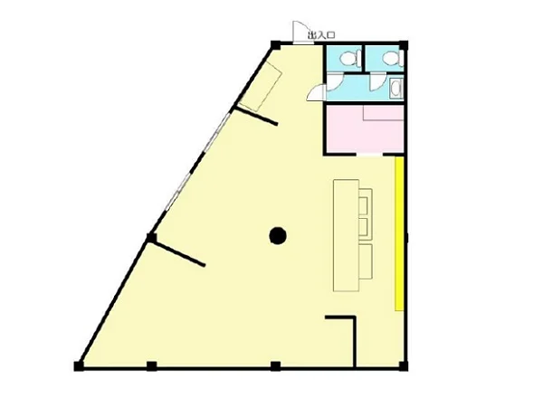 貸店舗(スケルトン)の平面図
