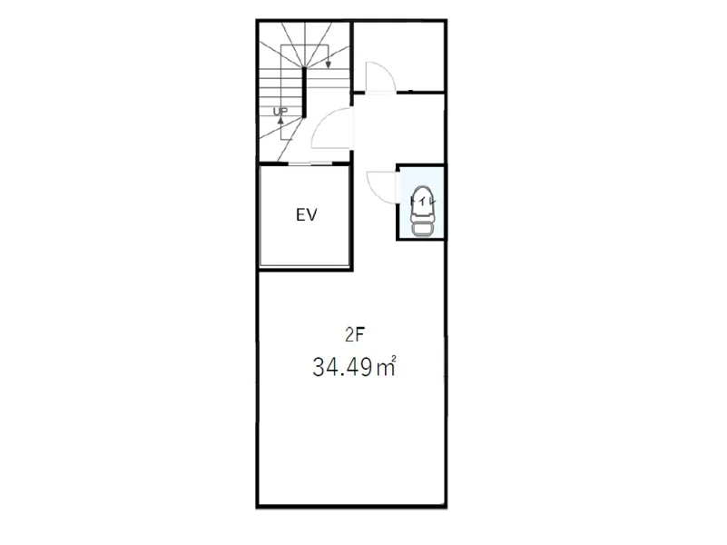 神谷町のスケルトン店舗物件の平面図