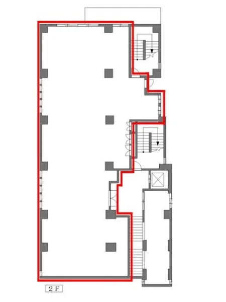 本川越のスケルトン店舗物件の平面図