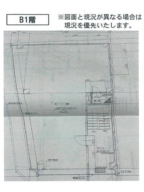 下赤塚のスケルトン店舗物件の平面図