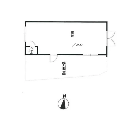 ラーメンの居抜き物件の平面図