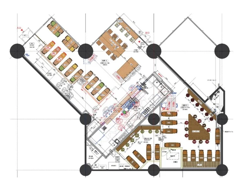 日の出のビストロ・洋食居抜きの平面図