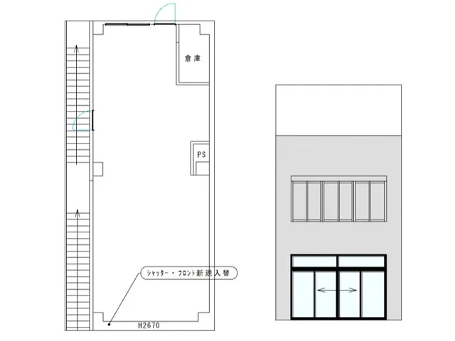 堀ノ内のスケルトン物件の平面図