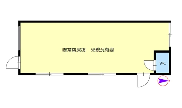 江古田のカフェ・喫茶店居抜きの平面図