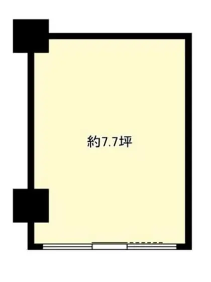 京急川崎の事務所仕様店舗物件の平面図