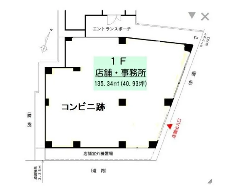 石川町のスケルトン物件の平面図