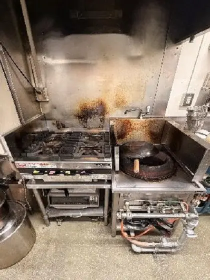 大森海岸の中華料理居抜きの排気設備