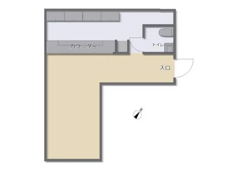 スナック・パブの居抜き物件の平面図