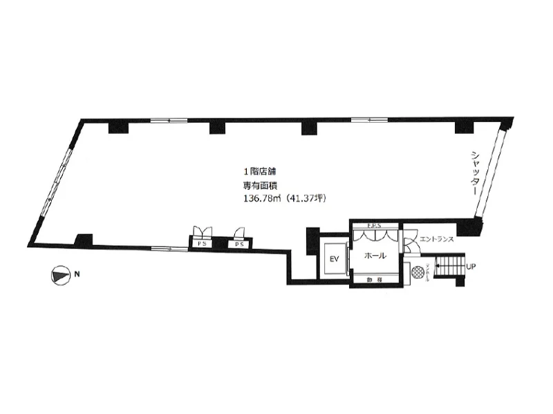 西早稲田のスケルトン物件の平面図