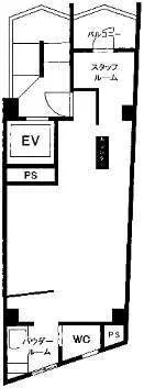エステの居抜き物件の平面図