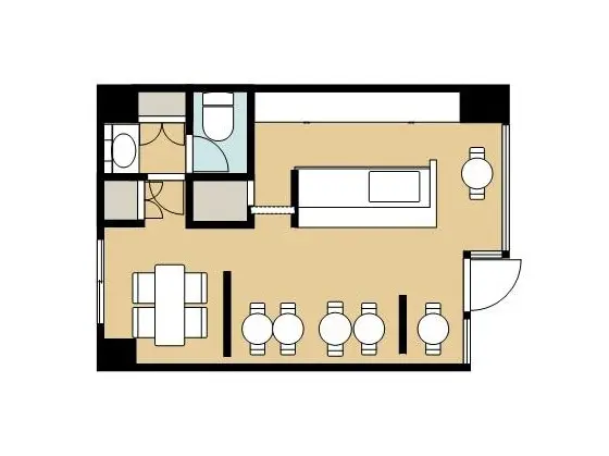 北国分の居抜き店舗の平面図