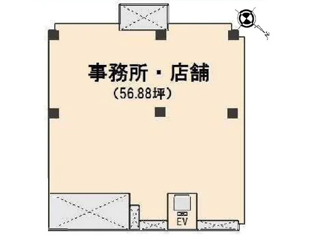 三鷹のスケルトン物件の平面図