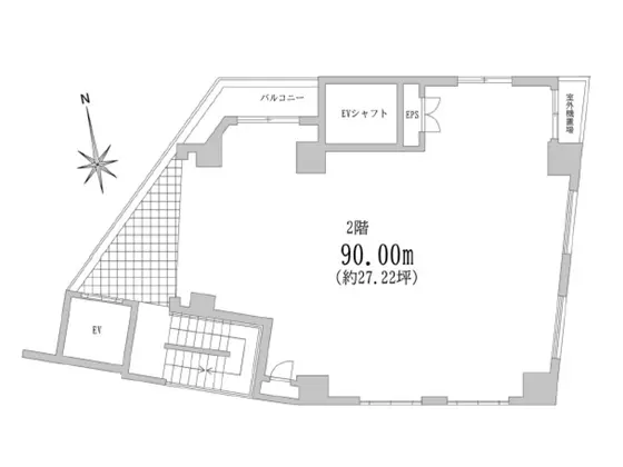 下北沢の居抜き店舗の平面図