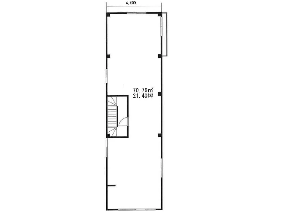 中野の居抜き店舗の平面図