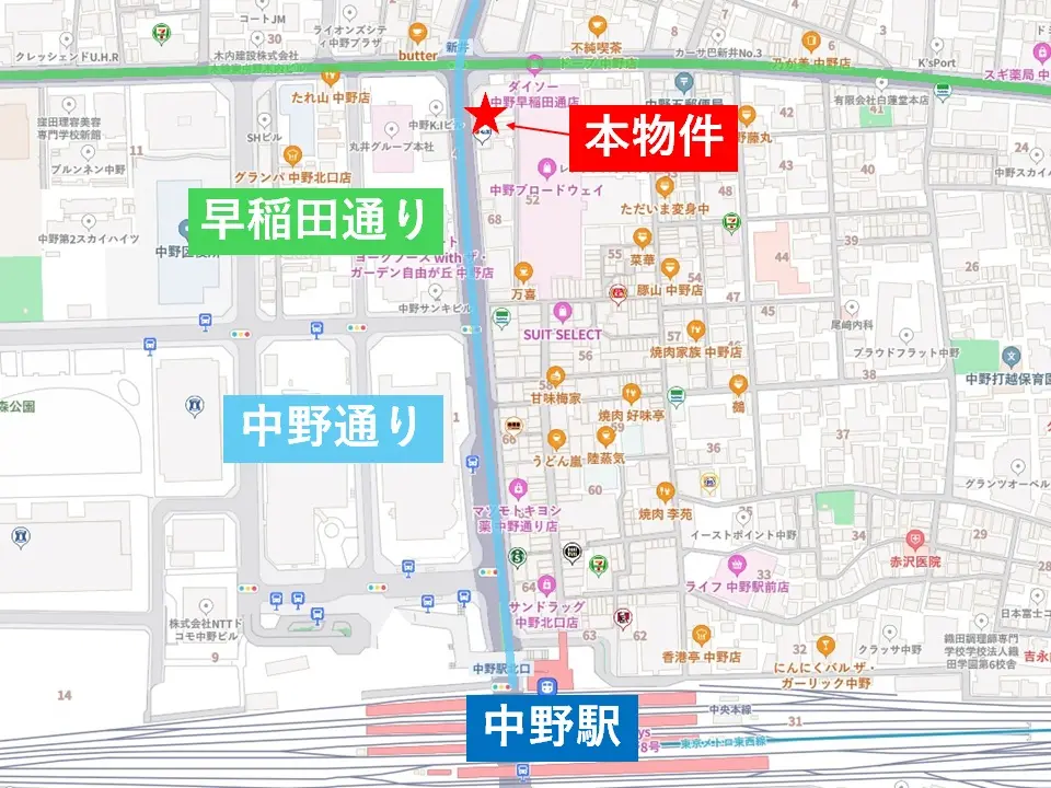 カフェ・喫茶店の居抜き物件の地図