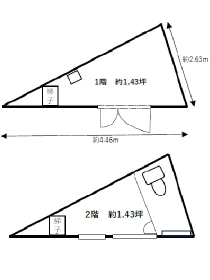 貸店舗(事務所仕様)の平面図
