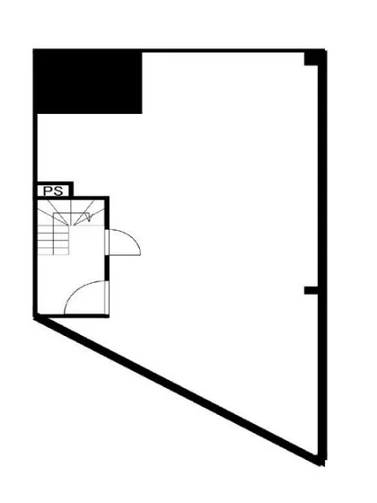 練馬のスケルトン店舗物件の平面図
