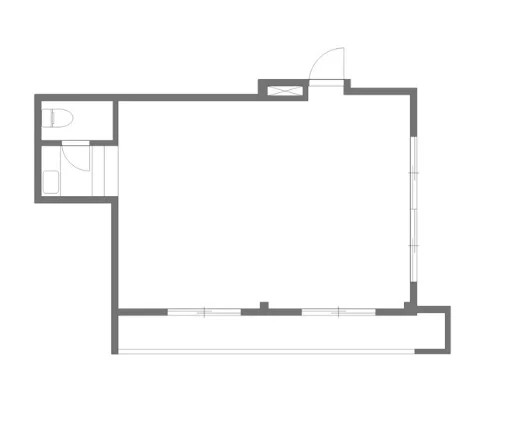 鶴見のスケルトン店舗物件の平面図