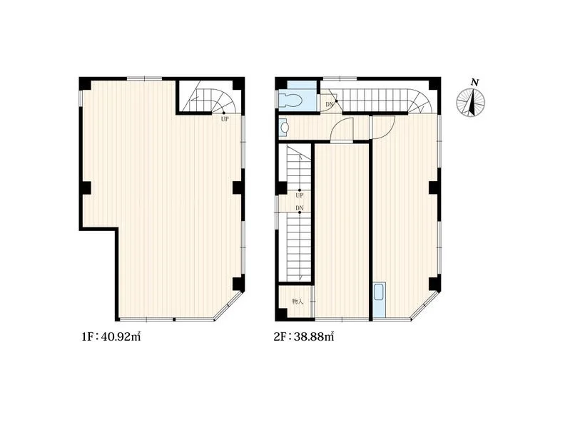 貸店舗(事務所仕様)の平面図