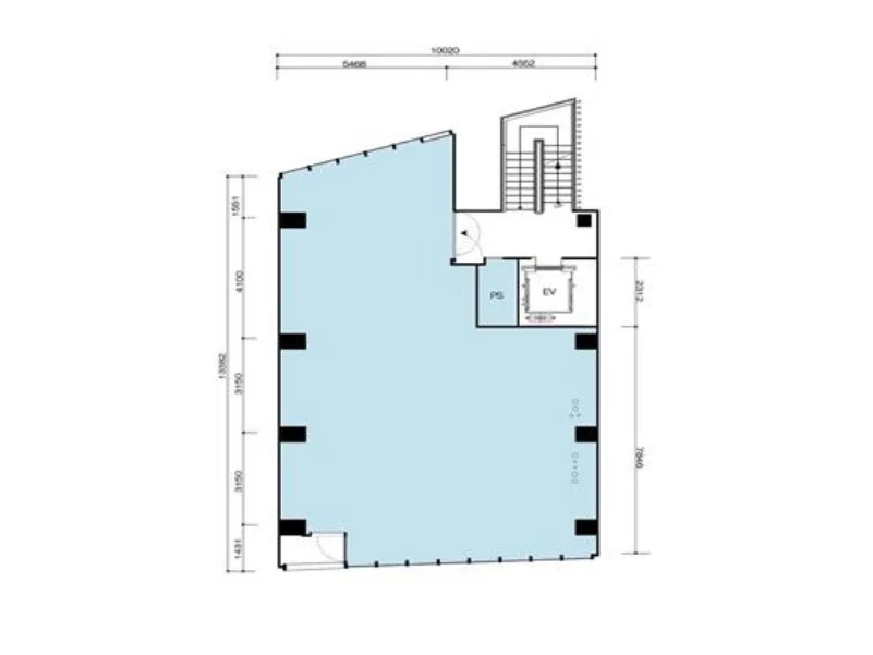 吉祥寺の居抜き店舗の平面図