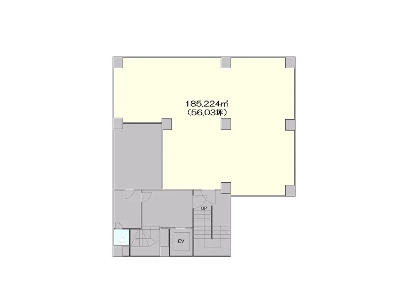貸店舗(スケルトン)の平面図