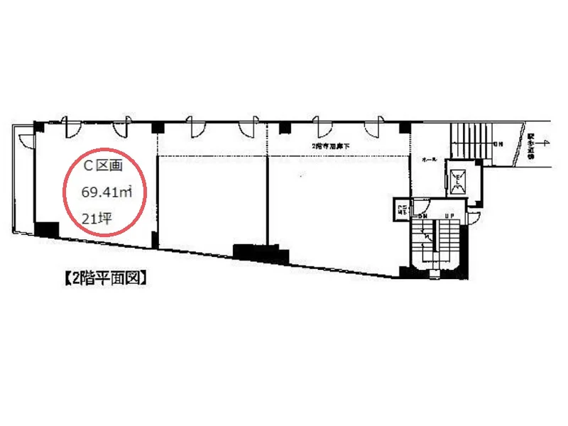 二俣川のスケルトン物件の平面図
